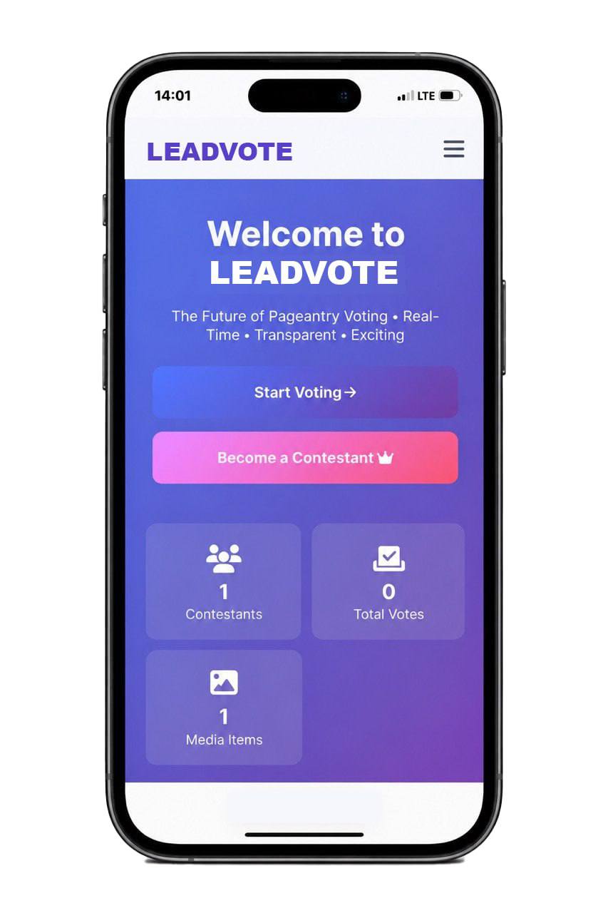 LEADVOTE platform dashboard and analytics